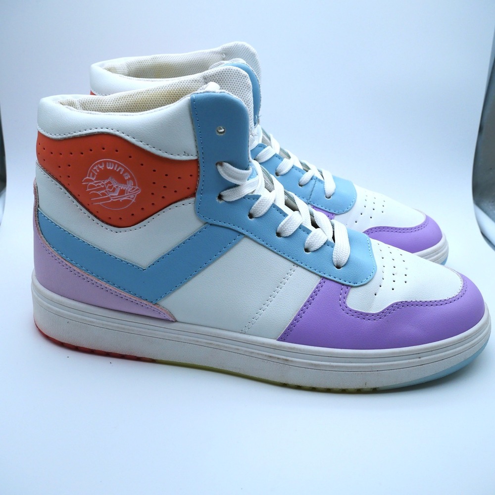 Pony City Wing High Top Sneakers Women Pastel Multi Color Retro Basketball Shoes